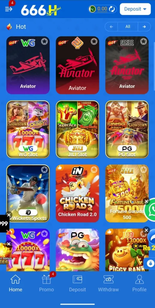666h game interface
